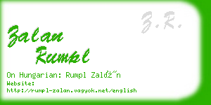 zalan rumpl business card